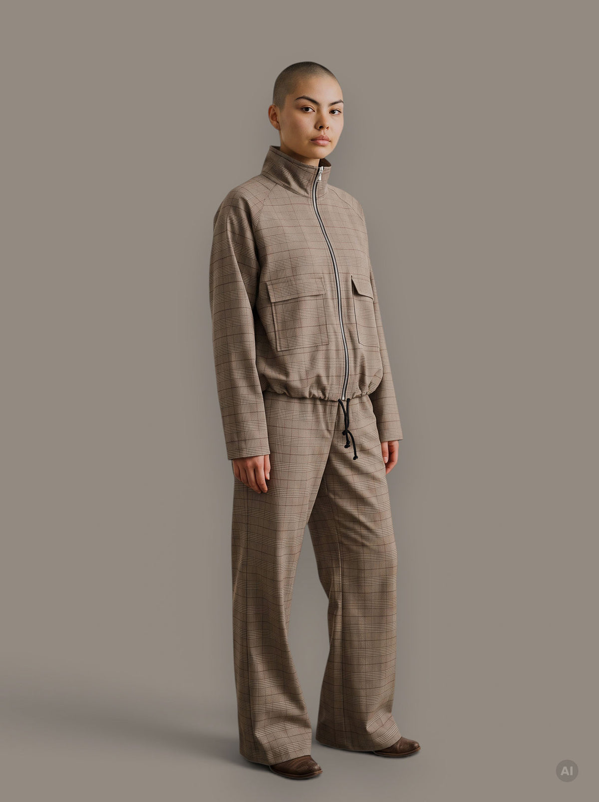 Jacke "Gertrud" Woll-Glencheck
