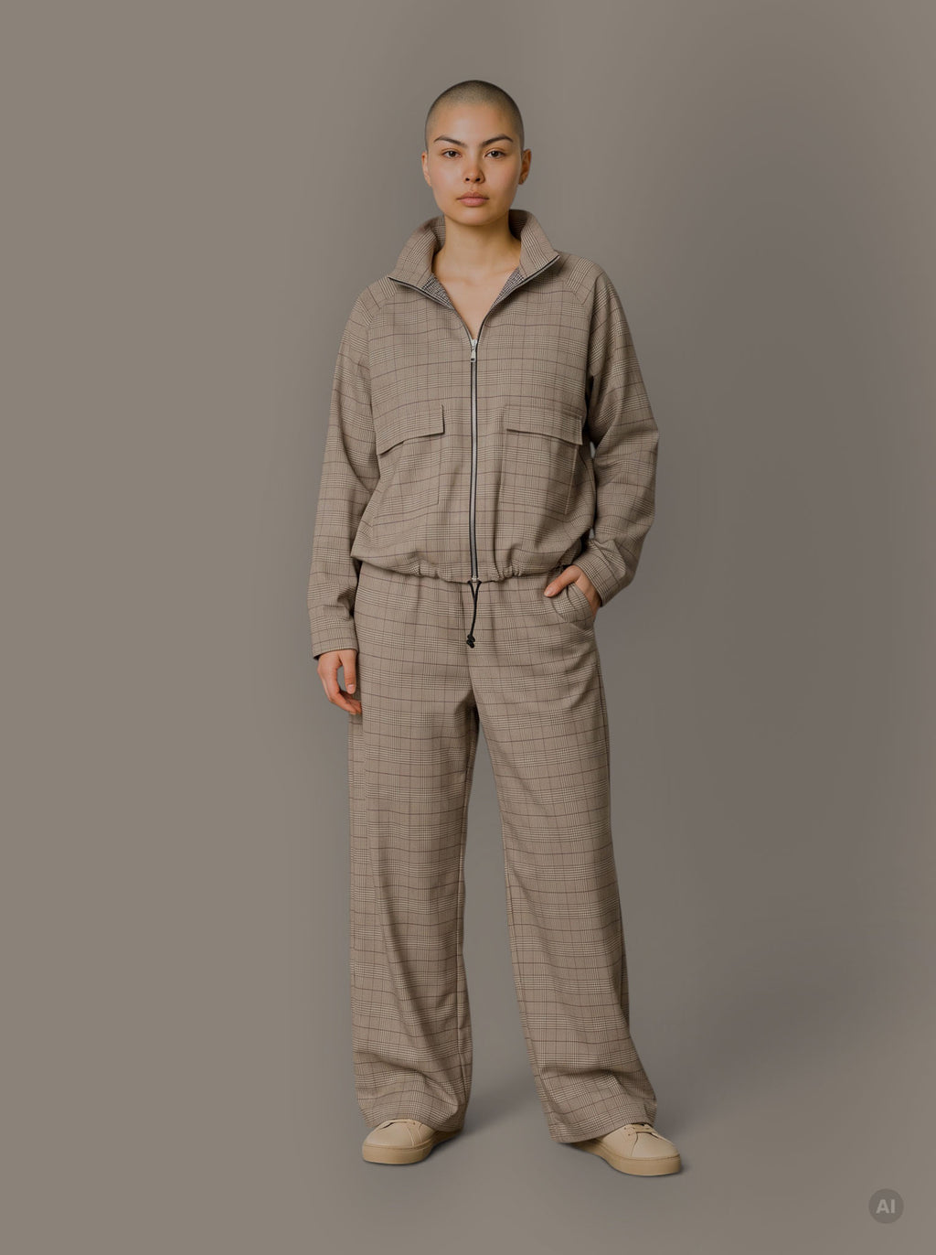 Jacke "Gertrud" Woll-Glencheck