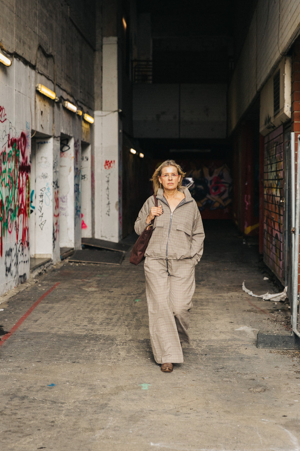 Jacke "Gertrud" Woll-Glencheck