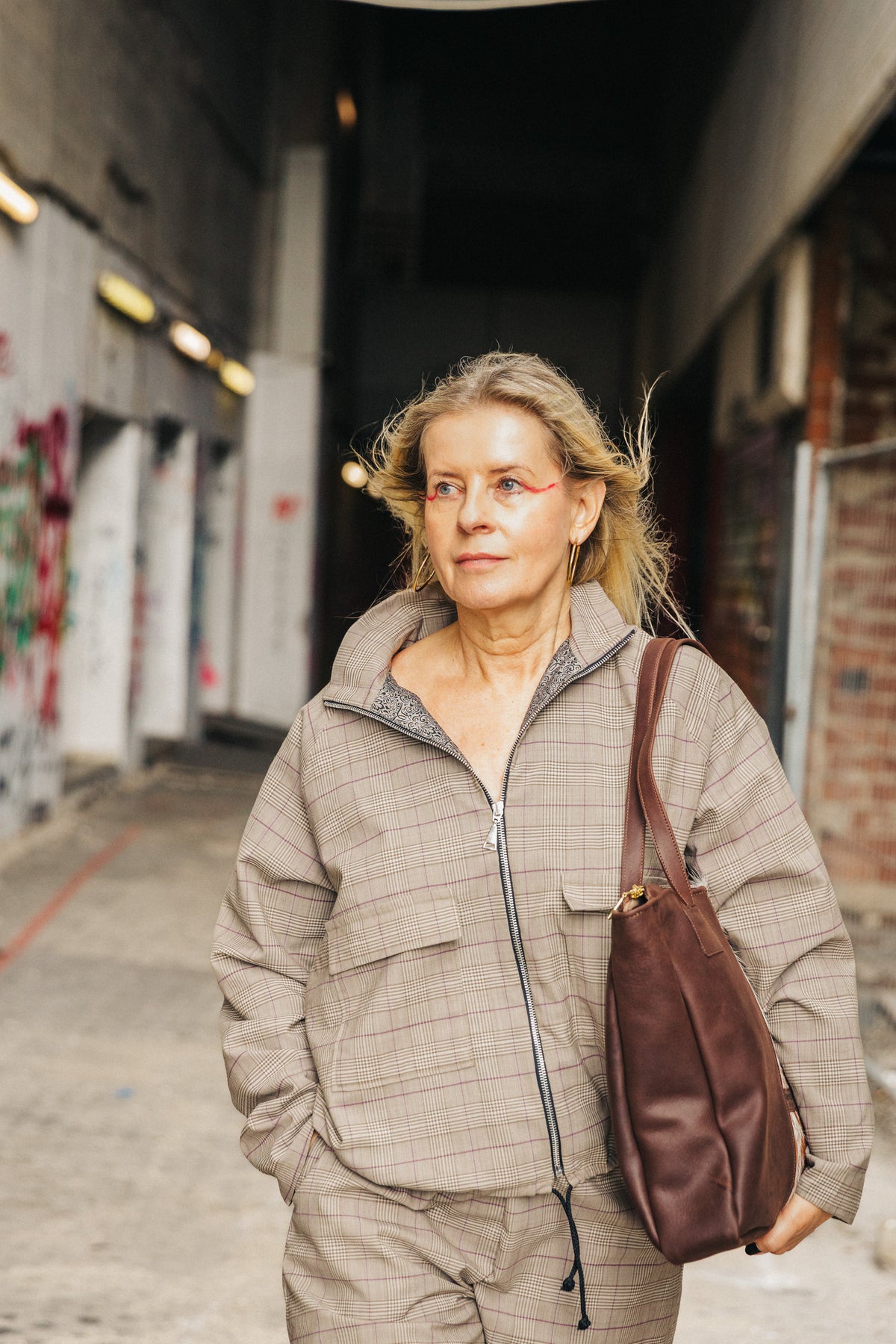 Jacke "Gertrud" Woll-Glencheck