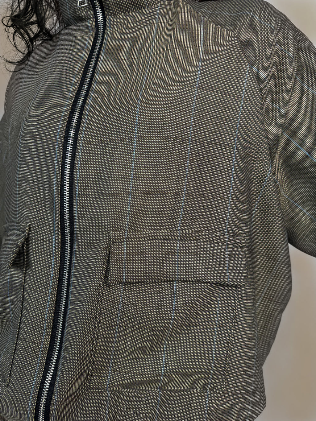 Jacke "Gertrud" Wollseidenmix Glencheck