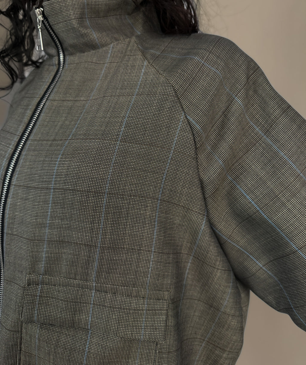 Jacke "Gertrud" Wollseidenmix Glencheck