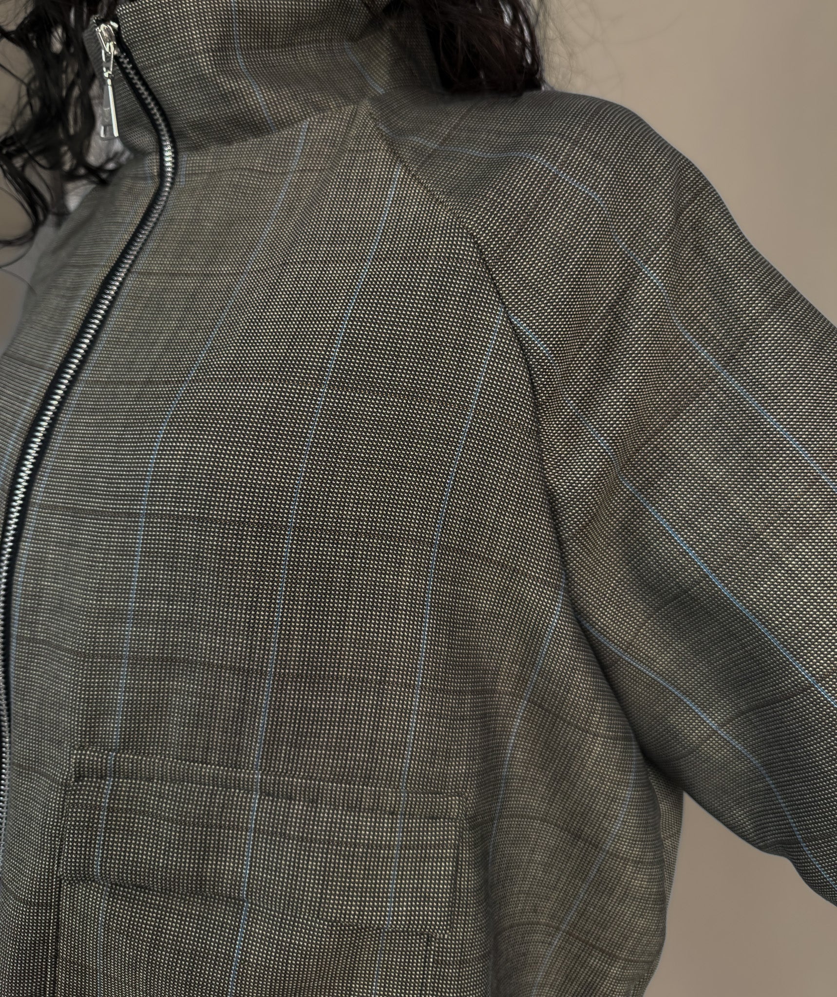 Jacke "Gertrud" Wollseidenmix Glencheck