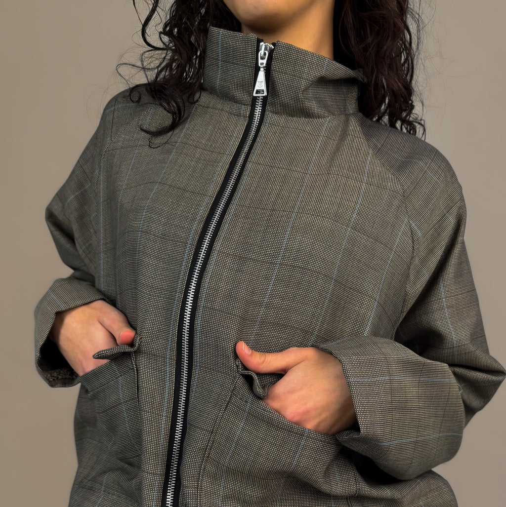 Jacke "Gertrud" Wollseidenmix Glencheck