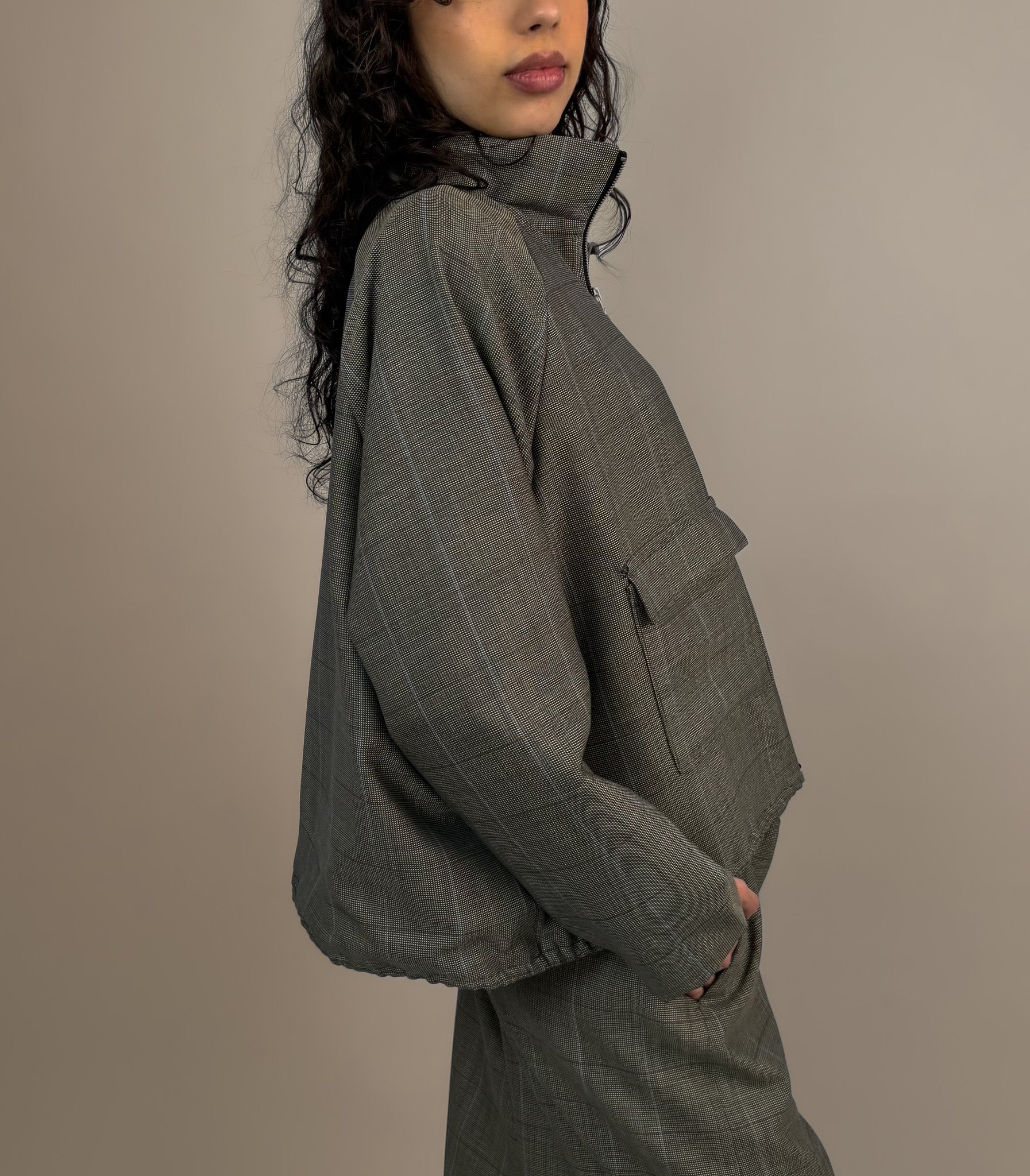 Jacke "Gertrud" Wollseidenmix Glencheck