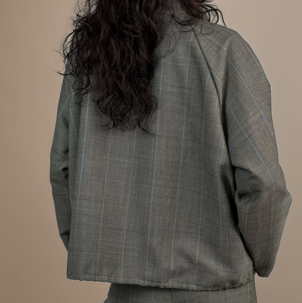 Jacke "Gertrud" Wollseidenmix Glencheck