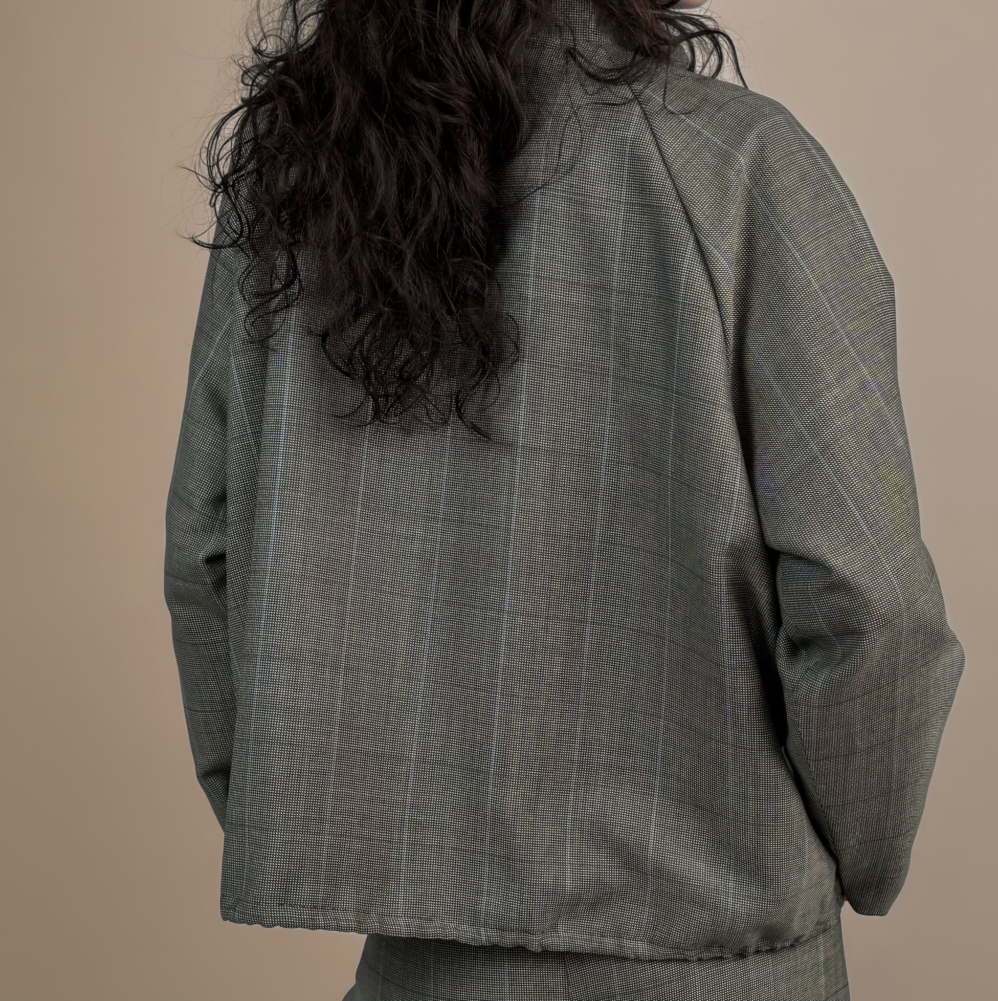 Jacke "Gertrud" Wollseidenmix Glencheck
