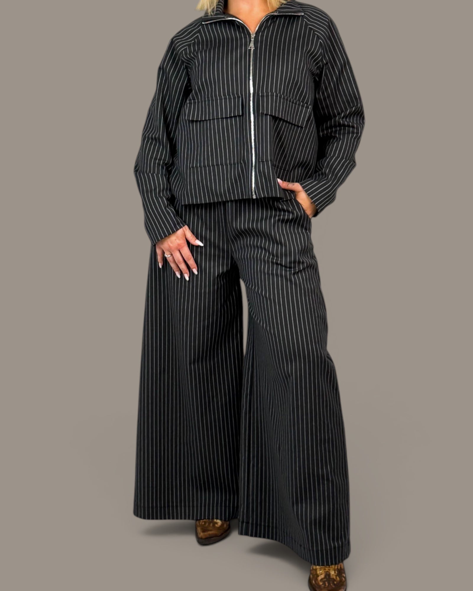 Jacke "Gertrud" Nadelstreifen