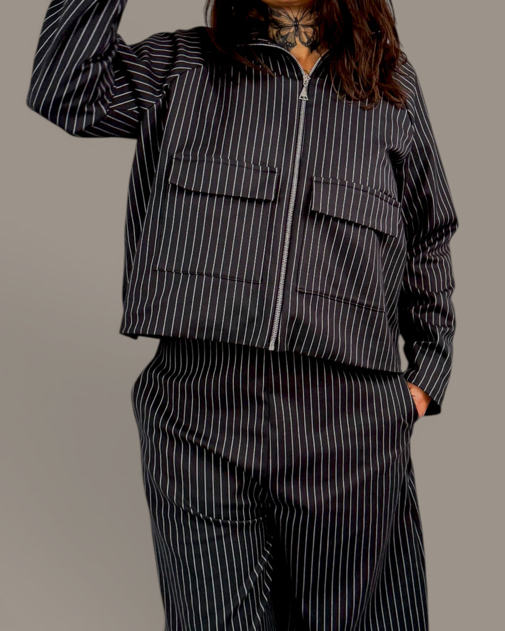 Jacke "Gertrud" Nadelstreifen