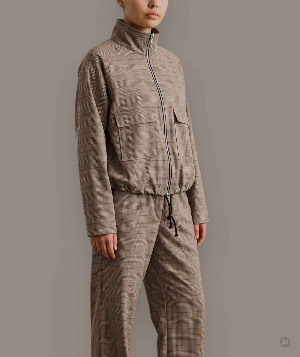 Jacke "Gertrud" Woll-Glencheck