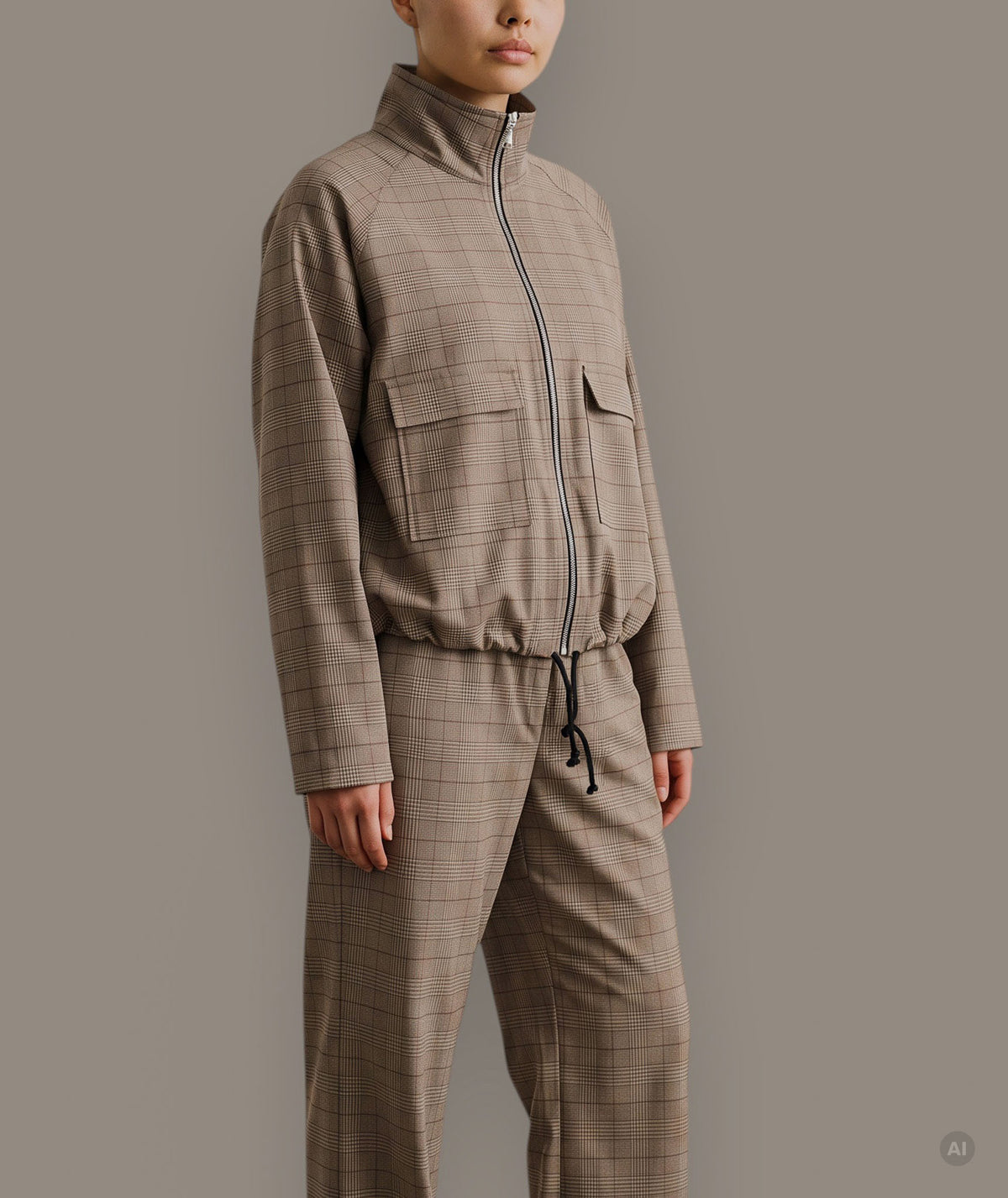 Jacke "Gertrud" Woll-Glencheck