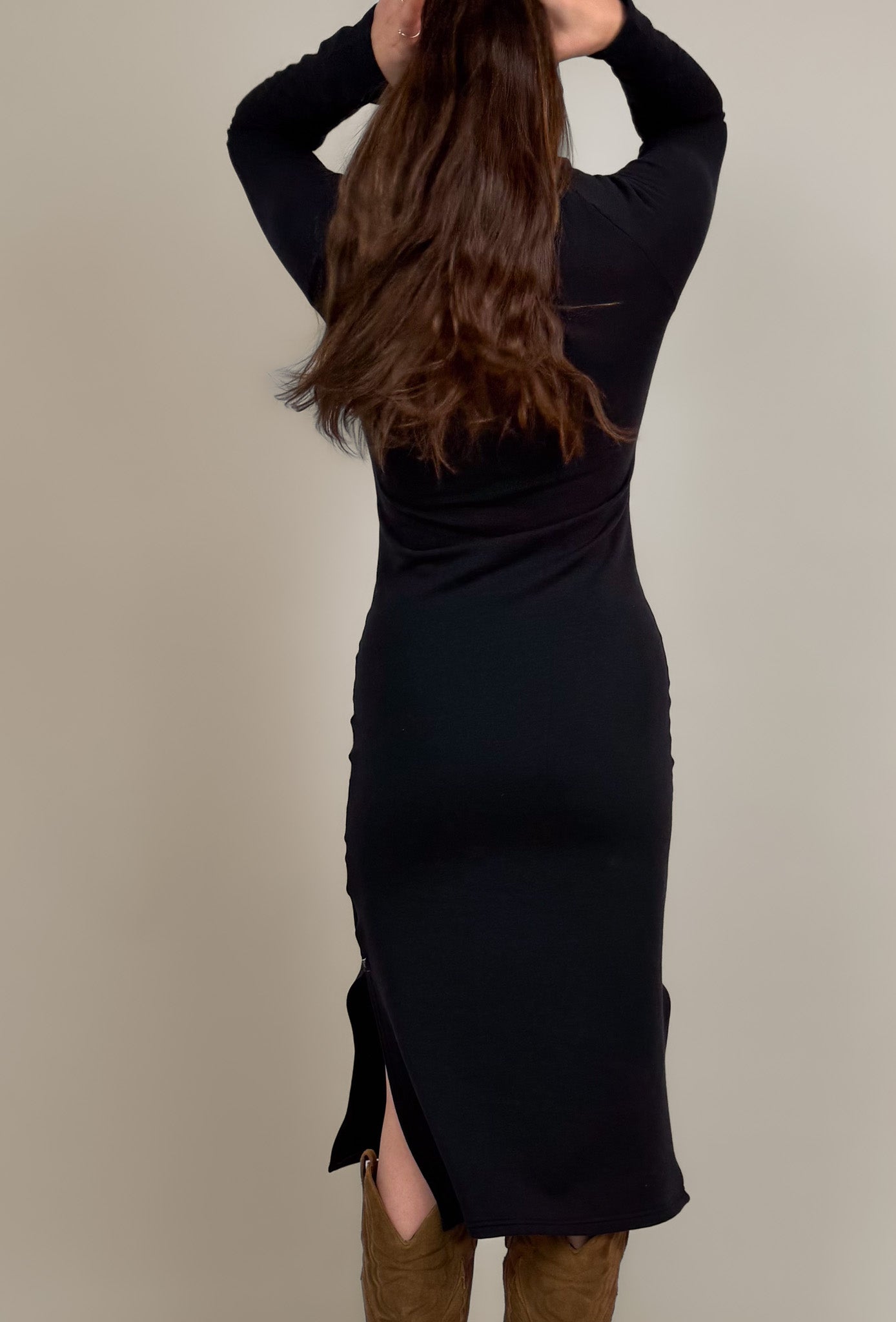 Slit Kleid "Mia" Langarm