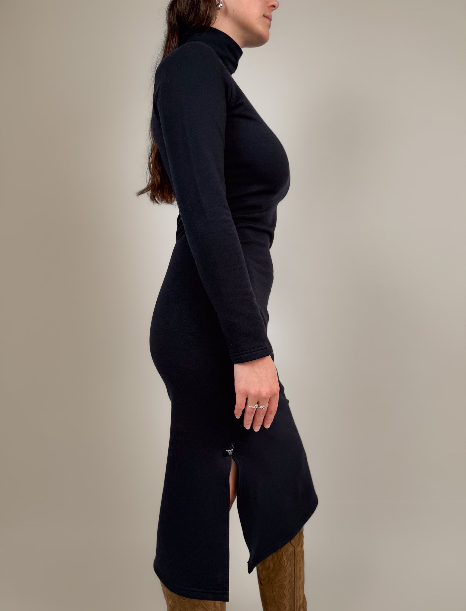 Slit Kleid "Mia" Langarm