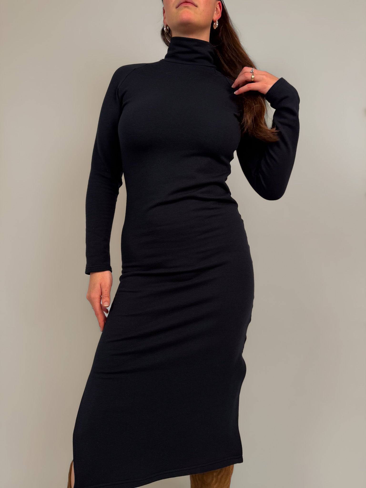 Slit Kleid "Mia" Langarm