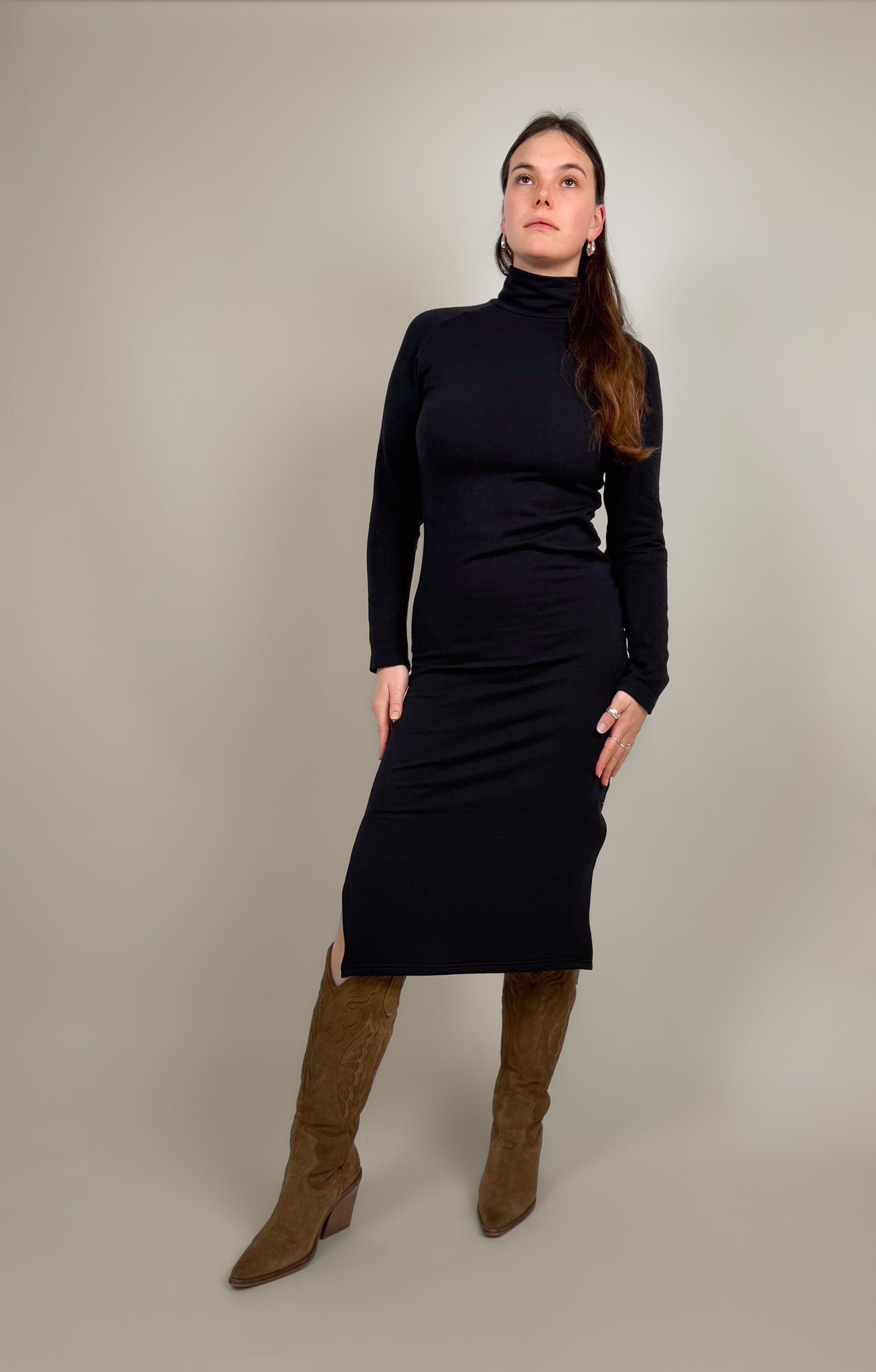 Slit Kleid "Mia" Langarm