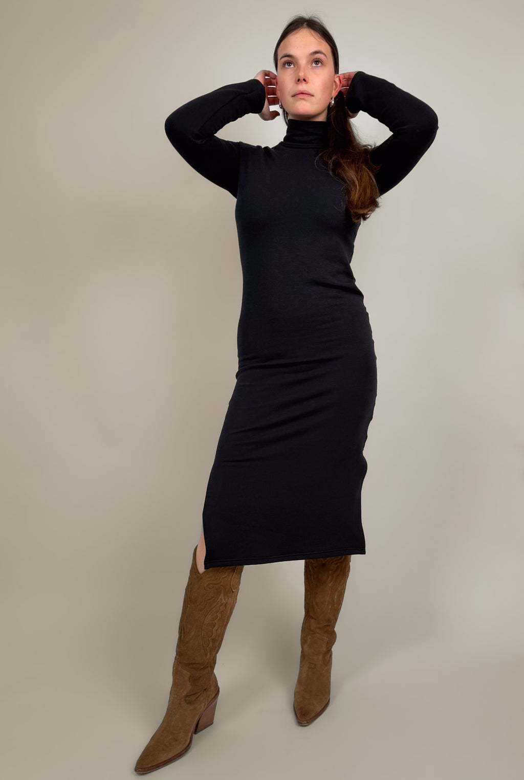 Slit Kleid "Mia" Langarm