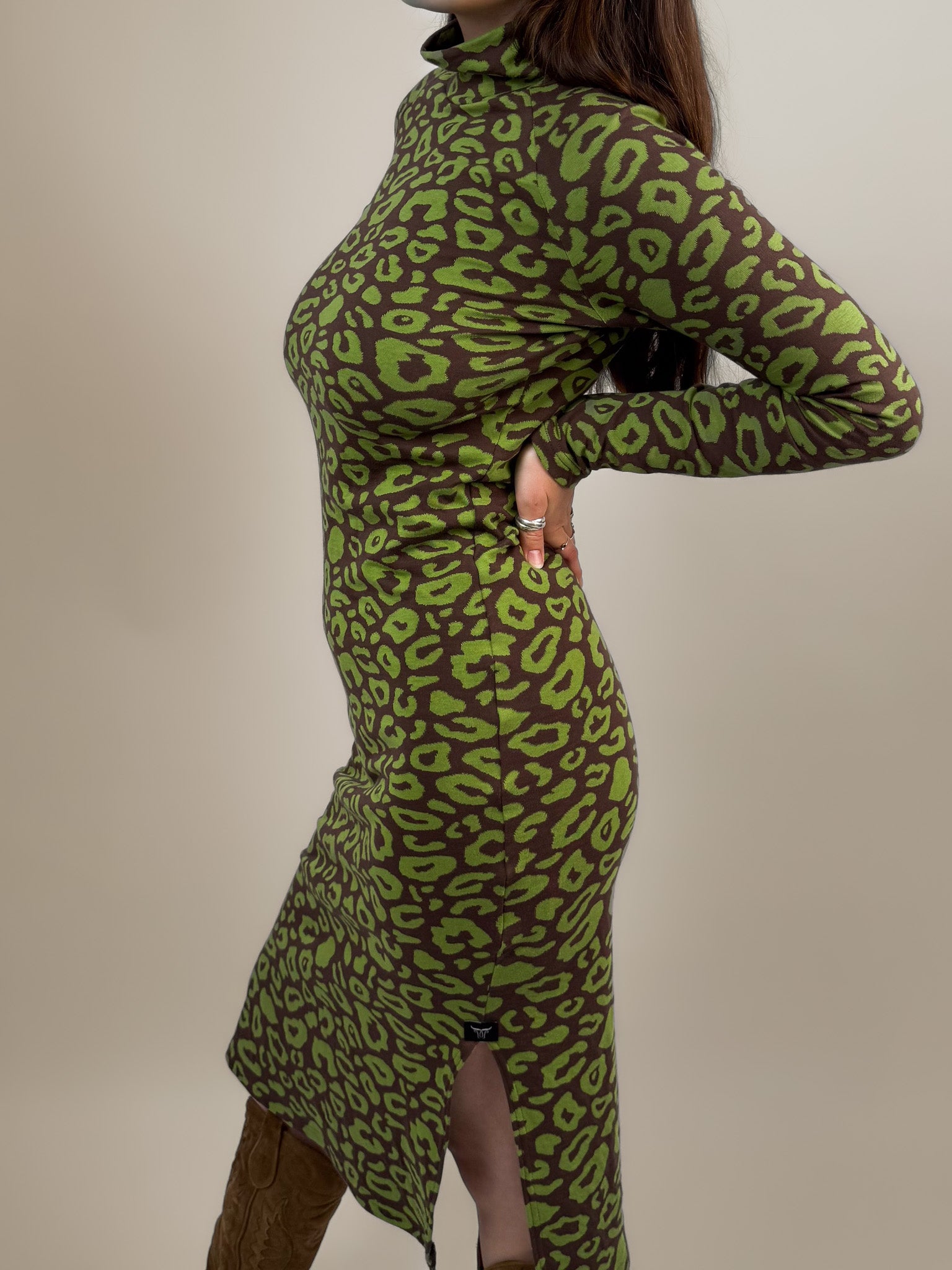 Slit Kleid "Mia" Langarm