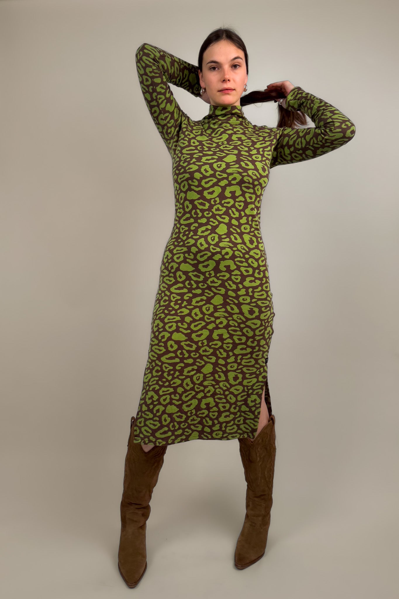 Slit Kleid "Mia" Langarm